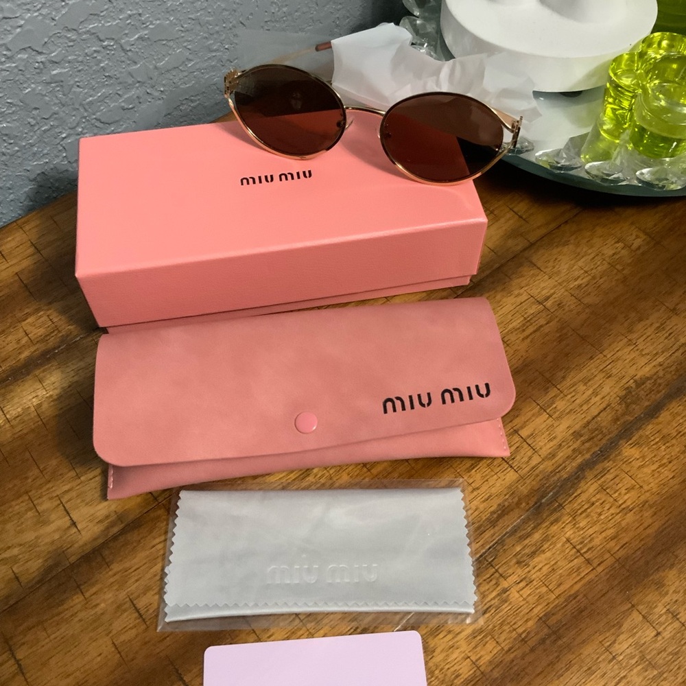 Miu Miu Pink and Brown Sunglasses